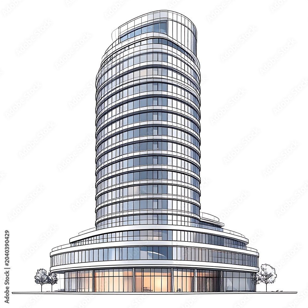 Obraz premium Modern office building architecture design.