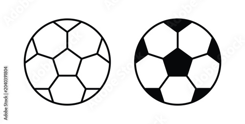 Photography Football icon, outline style icon for web. vector graphics