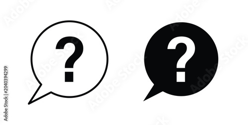 Fotografía Interrogation icon, outline style icon for web. vector graphics