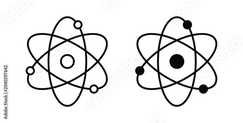 Schilderij op canvas Physics icon, outline style icon for web. vector graphics