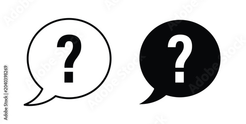 Obraz na płótnie Question icon, outline style icon for web. vector graphics