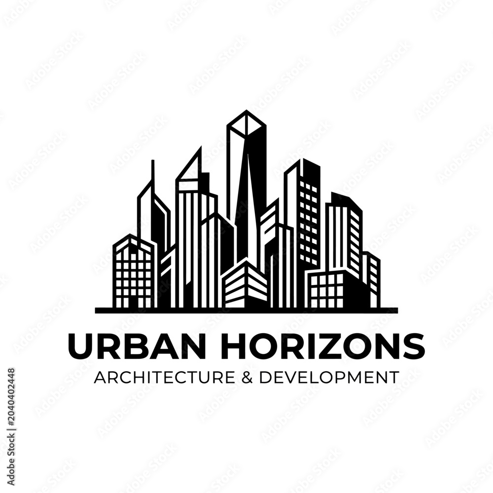 Obraz premium Urban Skyscrapers Cityscape Architecture Design.