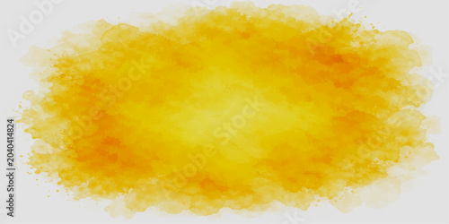 Canvas Print Abstract orange and yellow watercolor background featuring fiery brush strokes t