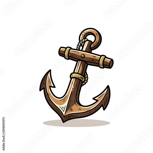 Small anchor vector illustration