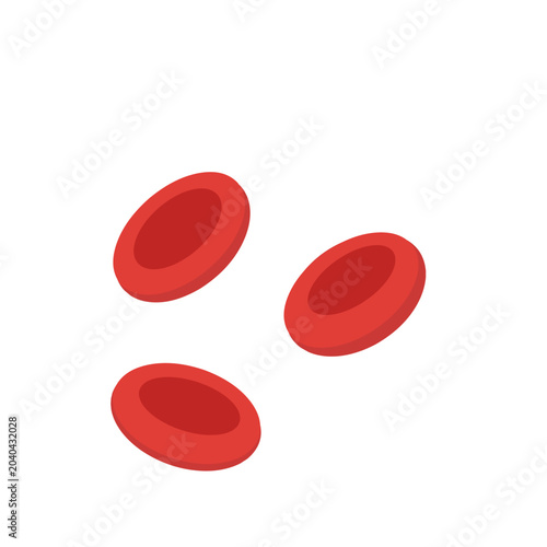 Bild auf Leinwand Red blood cells erythrocyte vector illustration isolated on white