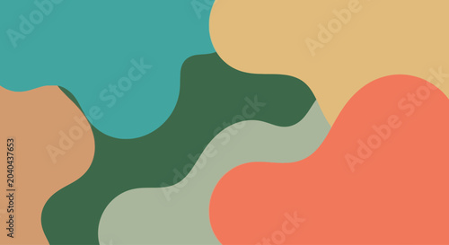 Abstract organic shapes background in muted earth tones, modern graphic design element