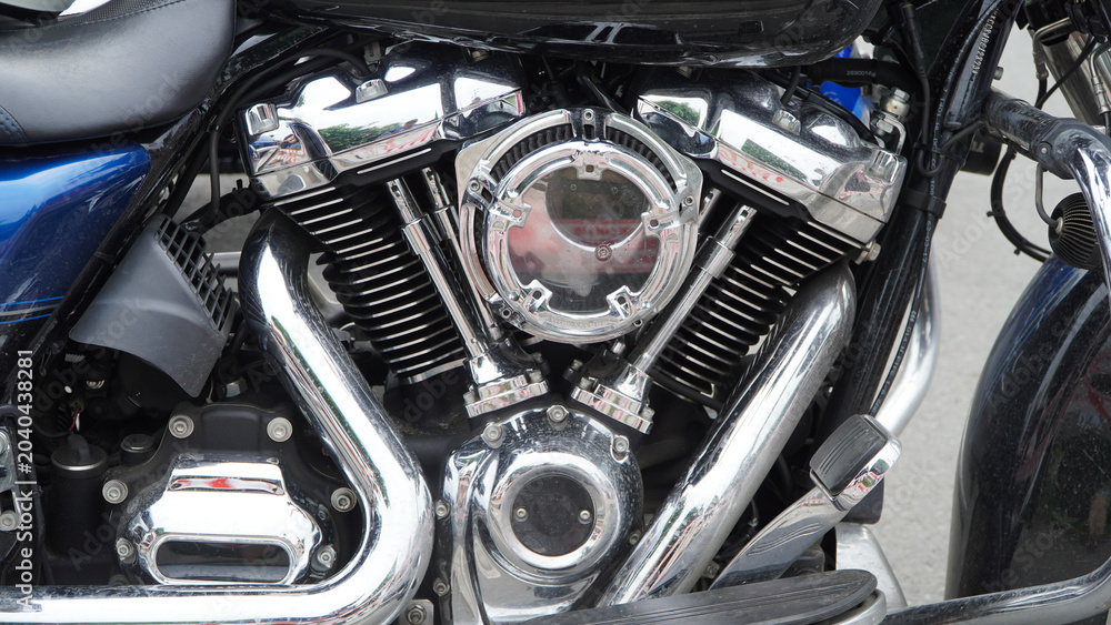 Fototapeta premium close up of motorcycle engine