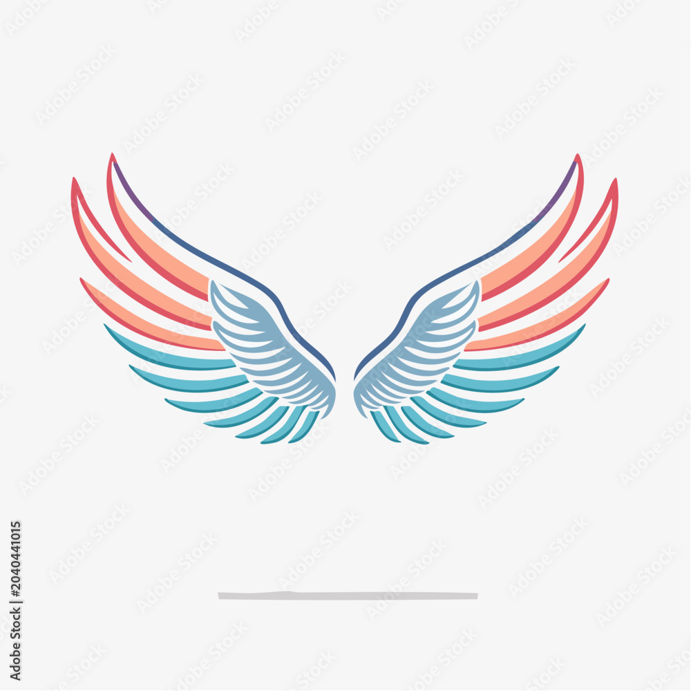 Obraz premium Stylized Wings Logo