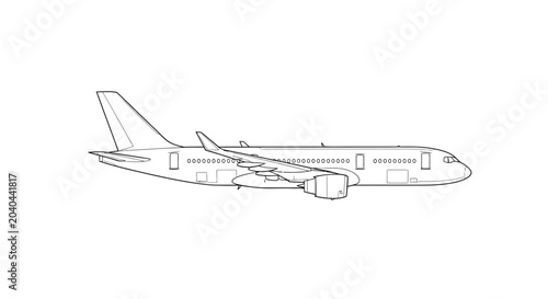 Foto Airplane Commercial Jet Transport Vehicle.