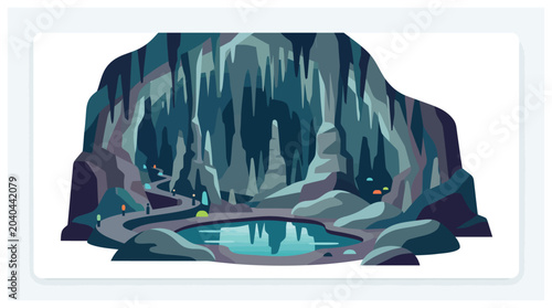 Foto Illustration of a cave.