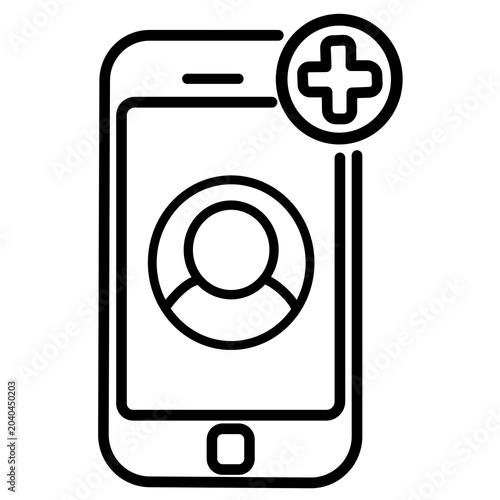 Photos phone icon vector illustration