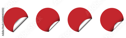 Page curl corner icon set with folded sticker effect, peel label shapes and realistic paper turn symbols