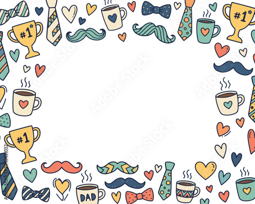 Fathers day doodle illustration