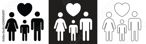Tableau sur toile Family symbol icon
