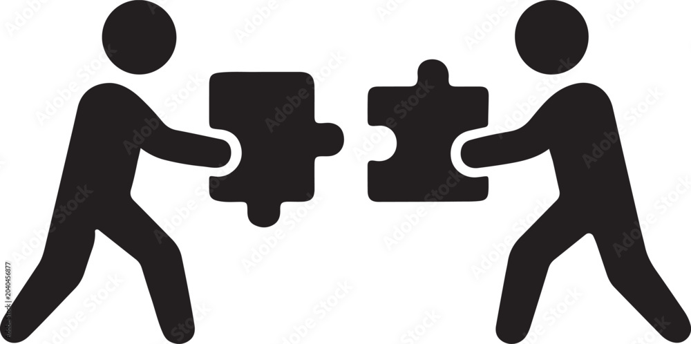 Fototapeta premium Business Collaboration and Problem Solving Pictogram Partnership Icon