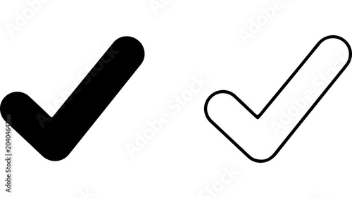 Photos Black Check Mark Icon Set In Two Styles