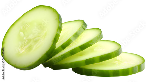Fotografie sliced cucumber PNG on Transparent background