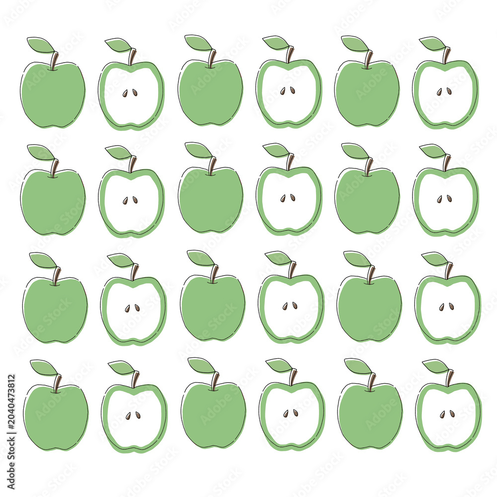 あおりんごページ Photography Poster 青りんごのイラスト | Wall Art | Abposters.com
