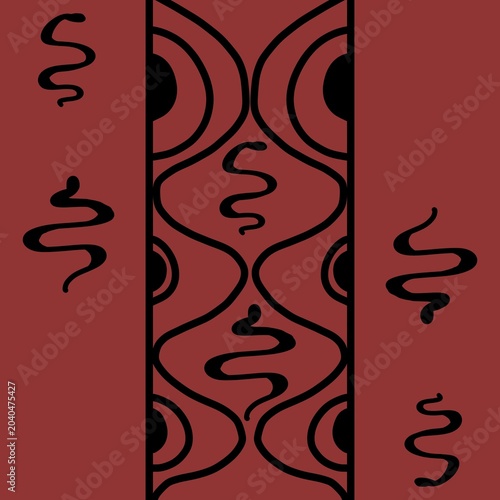red floral background