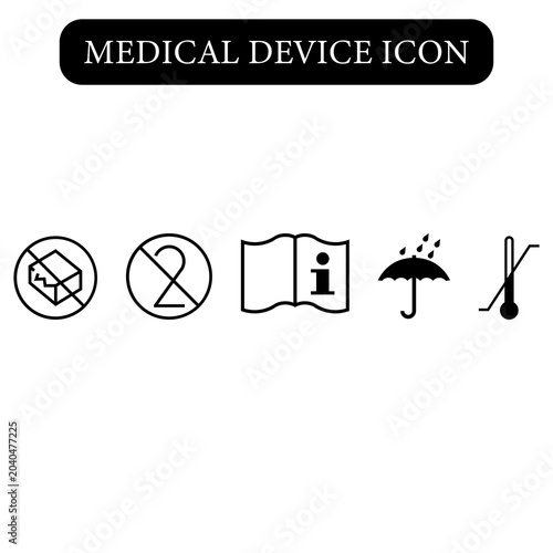 Medical Device Icons — No Latex + 4 Symbols