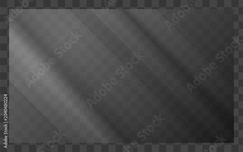 Realistic Window Glass Reflection With Transparent Background