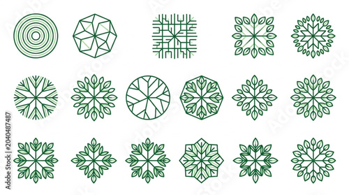 Collection of Snowflake and Geometric Patterns