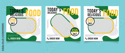 Bio food social media post template 