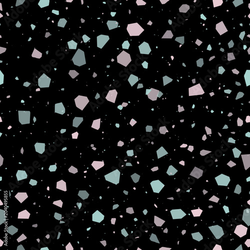 Terrazzo flooring seamless pattern. Vector texture of mosaic floor. Vector seamless pattern, polished terrazzo surface