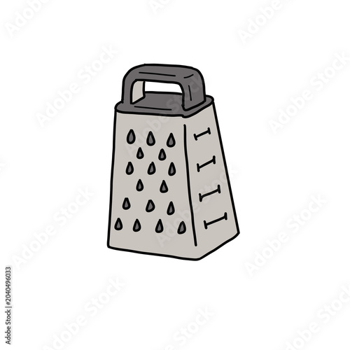Hand drawn stainless steel grater