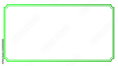 Green Rectangle Frame Vector Icon