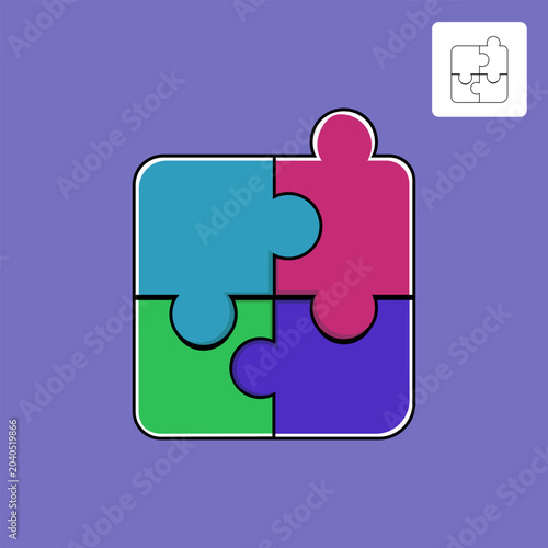 Graphic Puzzle Vector Illustration For Your Design