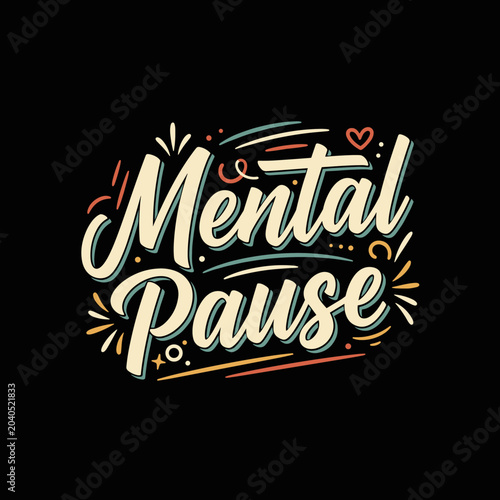 Mental Pause Concept Design Element.