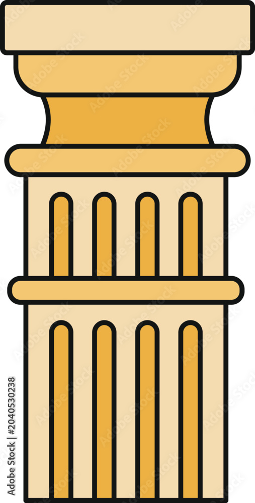 Obraz premium Classic architectural column representing history, strength, tradition, and support