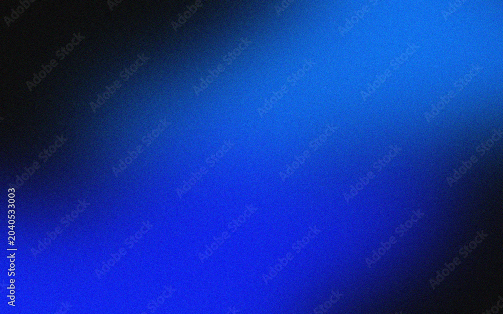 Obraz premium Abstract blue light leak on black background, cinematic neon glow texture, soft blurred gradient overlay for creative design projects