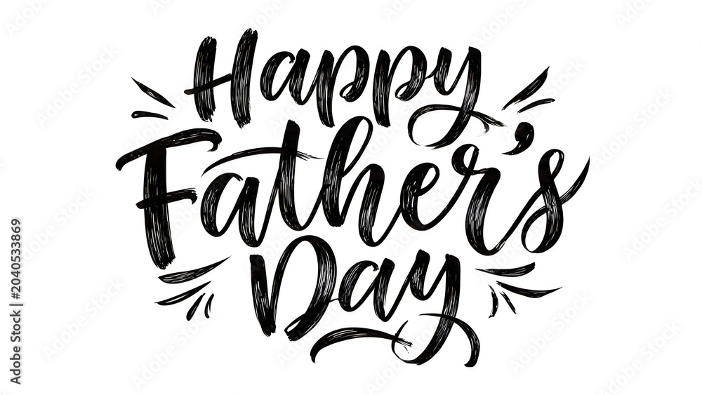Obraz premium Happy Father's Day Father's Day, Happy Father's Day, Calligraphy, Typography, Greeting VECTOR
