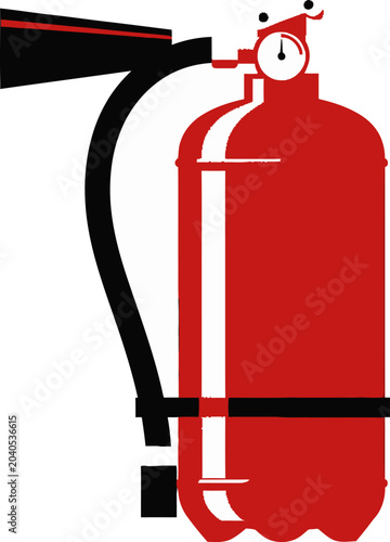 Canvas-taulu Fire extinguisher featuring a bold red cylinder and contrasting black handle stands as a vital safety apparatus for commercial building fire suppression