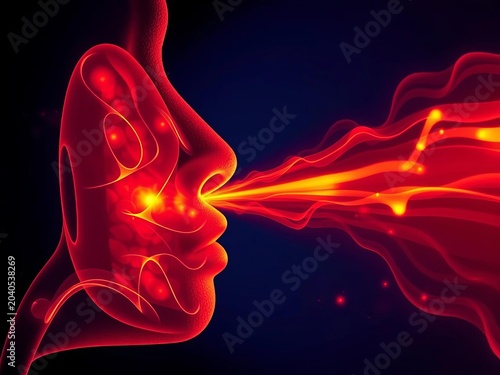 Inhaling through the right nostril, the air fills the lungs as the left nostril is closed, respiratory system, mindfulness