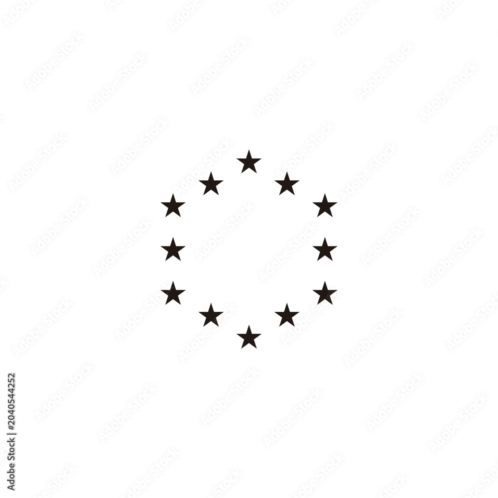 Obraz premium Stars, hexagonal geometric symbol simple logo vector