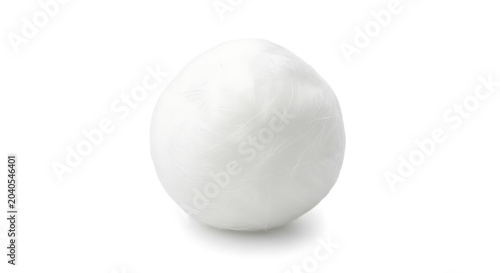 Pristine white ball of spun sugar floss for gourmet dessert garnish.
