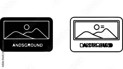 Minimalist Landscape Icons With Text Labels