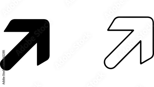 Minimalist Upward Arrow Icons Set