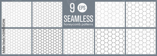 Obraz na płótnie Carbon pattern with hexagon honeycombs, fiber seamless background