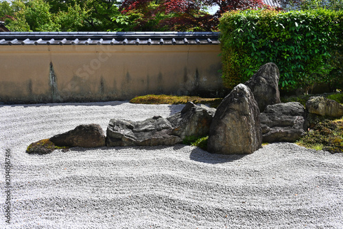 京都市紫野 瑞峯院の枯山水庭園 独坐庭