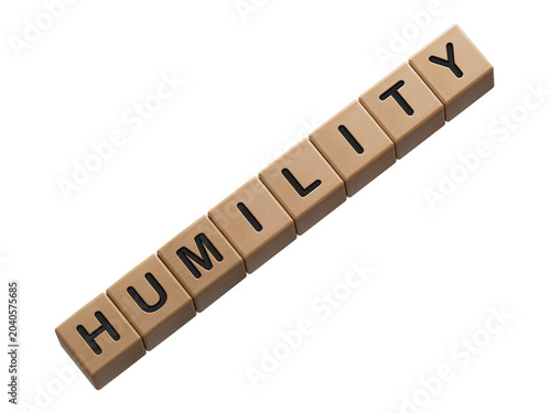 Foto wooden cubes with text HUMILITY