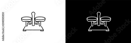 Photography scale balanced tool  outline icons in food category