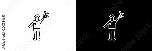 Foto awful human outline icons in feelings category