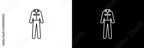 Fotografia working coverall outline icons in fashion category