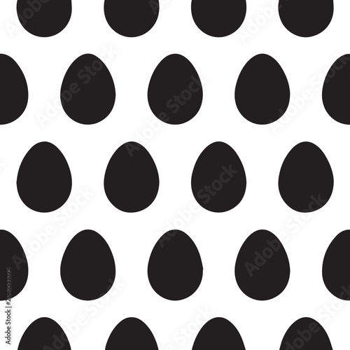 Foto Isolated Black Easter eggs seamless pattern