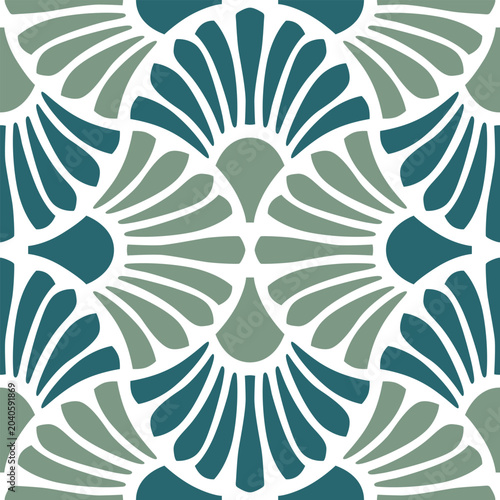 Elegant Fan Shape Seamless Pattern