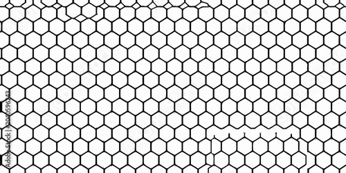 Photos Hexagonal Grid Pattern With White Background Seamless Geometric Design